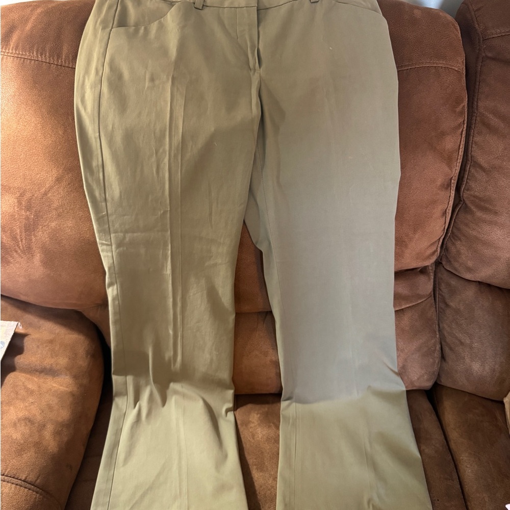 Theory Olive Women's Boot Cut Pants